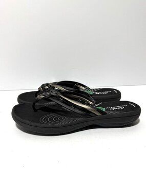 Clark’s Womens Breeze Coral Sandals Black Size 8 M